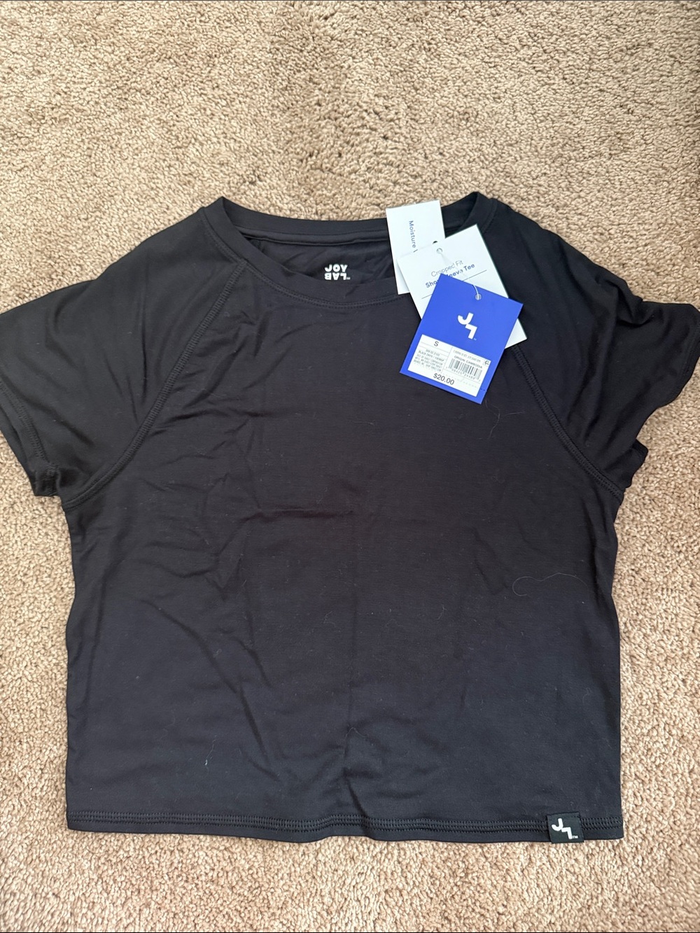 New with tags! JoyLab Black Cropped Active Top